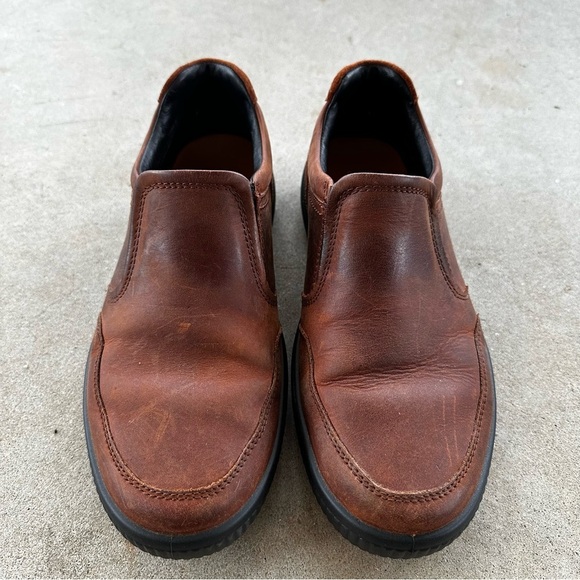 Hotter Leather Slip On Brown Shoes Men’s Size 9.5 Made in England main image 5